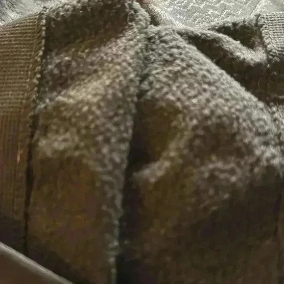 Black leggings- with design and fuzzy lined interior- size medium - Picture 3 of 3